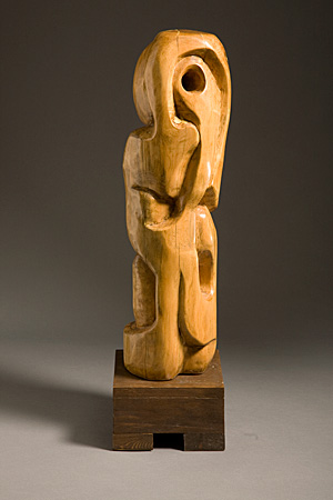 "How to Catch a Hole II", 28" tall, red oak "How to Catch a Hole II", 28" tall, red oak