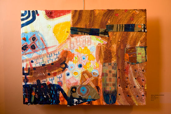 'jide Aje, "Africa Series #22910", mixed media on cardboard, 15" x 22" 'jide Aje, "Africa Series #22910", mixed media on cardboard, 15" x 22"